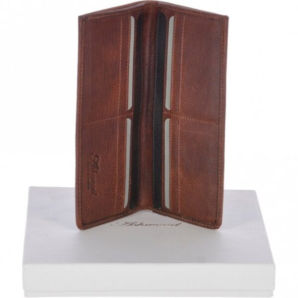 Cow Waxy Large Leather Classic 8 Card Bill-Fold Wallet