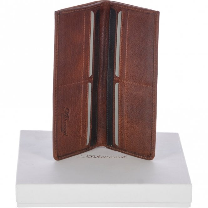 Cow Waxy Large Leather Classic 8 Card Bill-Fold Wallet